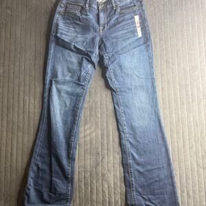 Flared leg denim with light